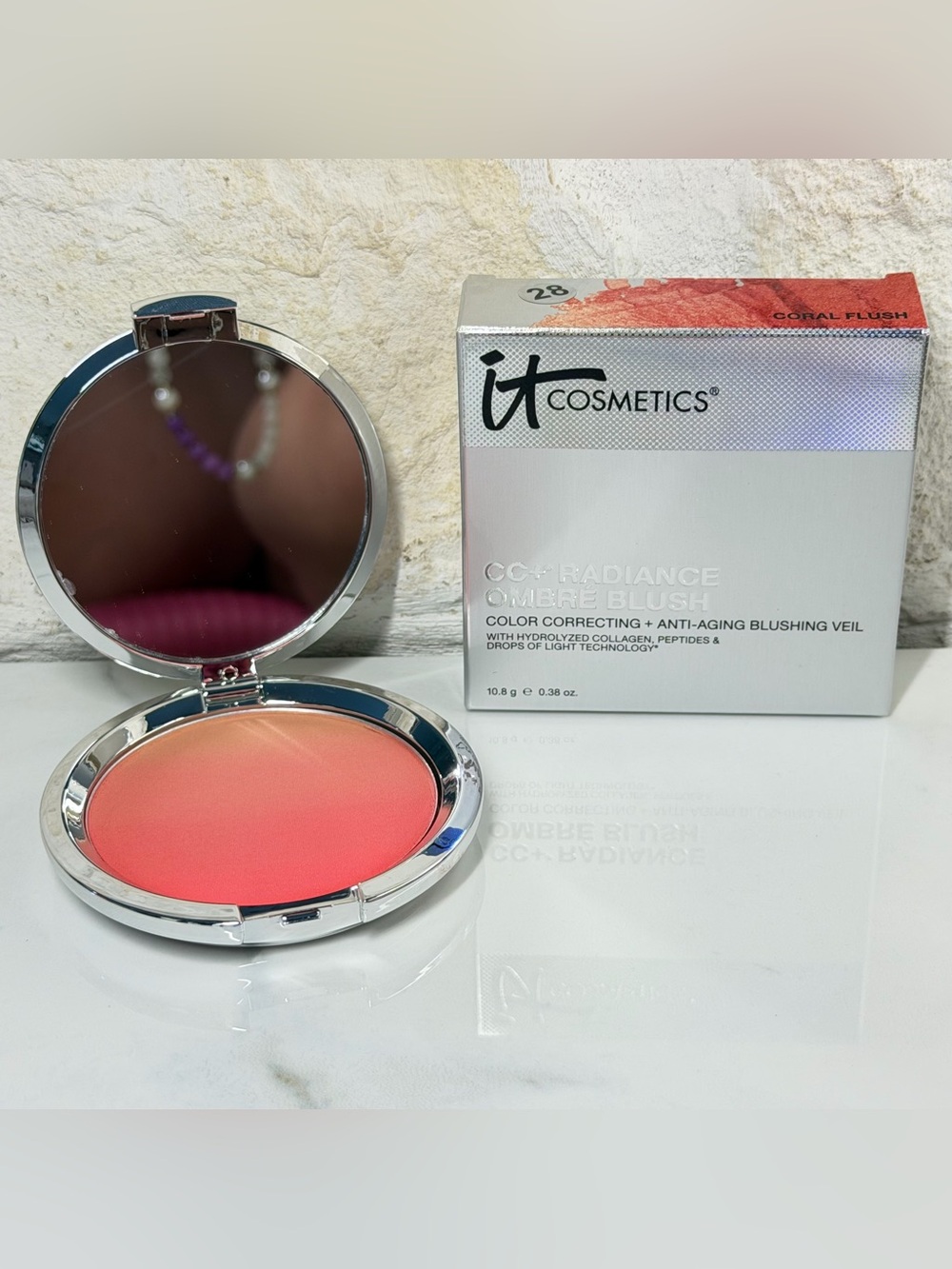 ⭐ IT COSMETICS CC+ RADIANCE OMBRE BLUSH CORAL FLUSH